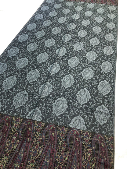 Gray Pashmina Scarf Paisley Wraps God Eyes