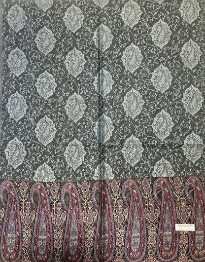 Gray Pashmina Scarf Paisley Wraps God Eyes