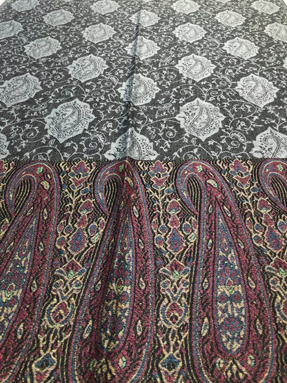 Gray Pashmina Scarf Paisley Wraps God Eyes