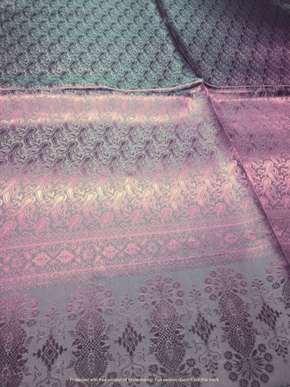 Antique Pink Purple Silk Scarf For Her