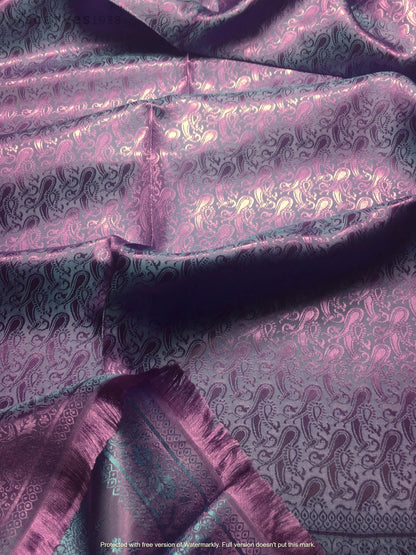 Antique Pink Purple Silk Scarf For Her