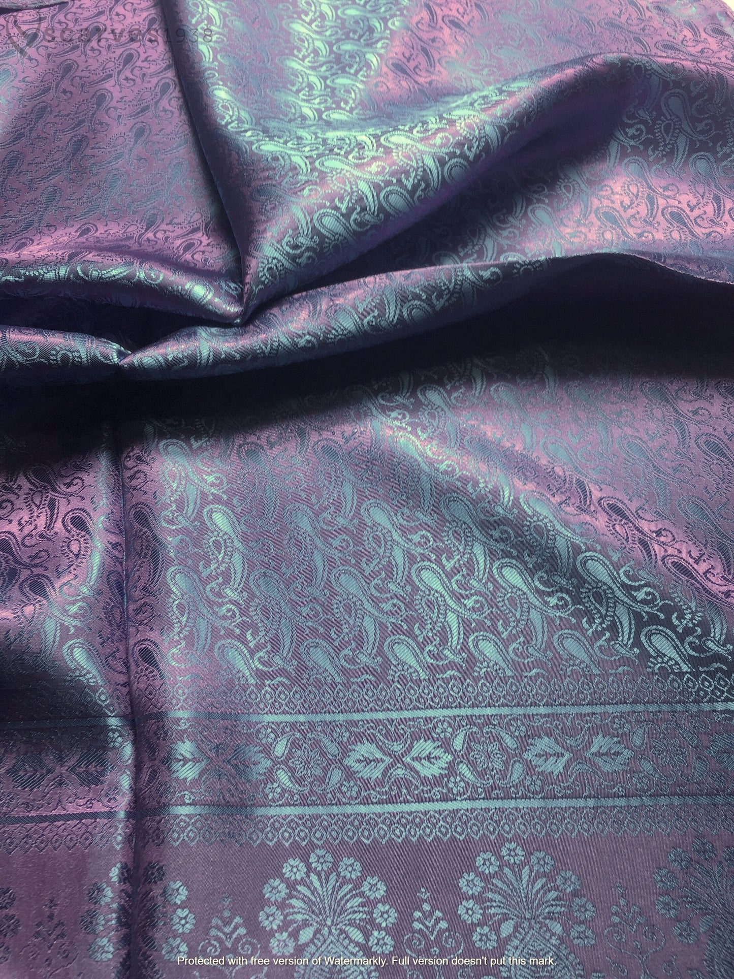 Antique Pink Purple Silk Scarf For Her