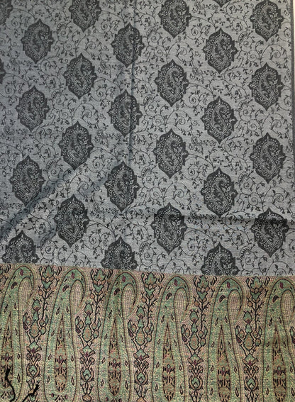 Gray Pashmina Scarf Paisley Wraps God Eyes