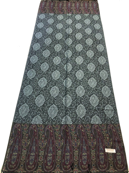 Gray Pashmina Scarf Paisley Wraps God Eyes