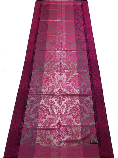 Fuchsia Gray Cashmere Scarf Hair Wrap Feeling