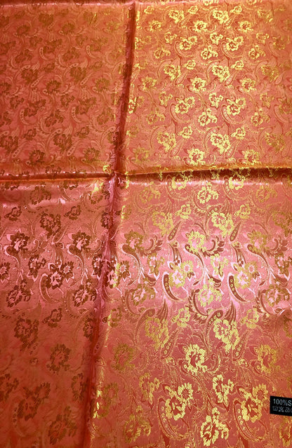 Orange Flower Silk Scarf For Her Flowers