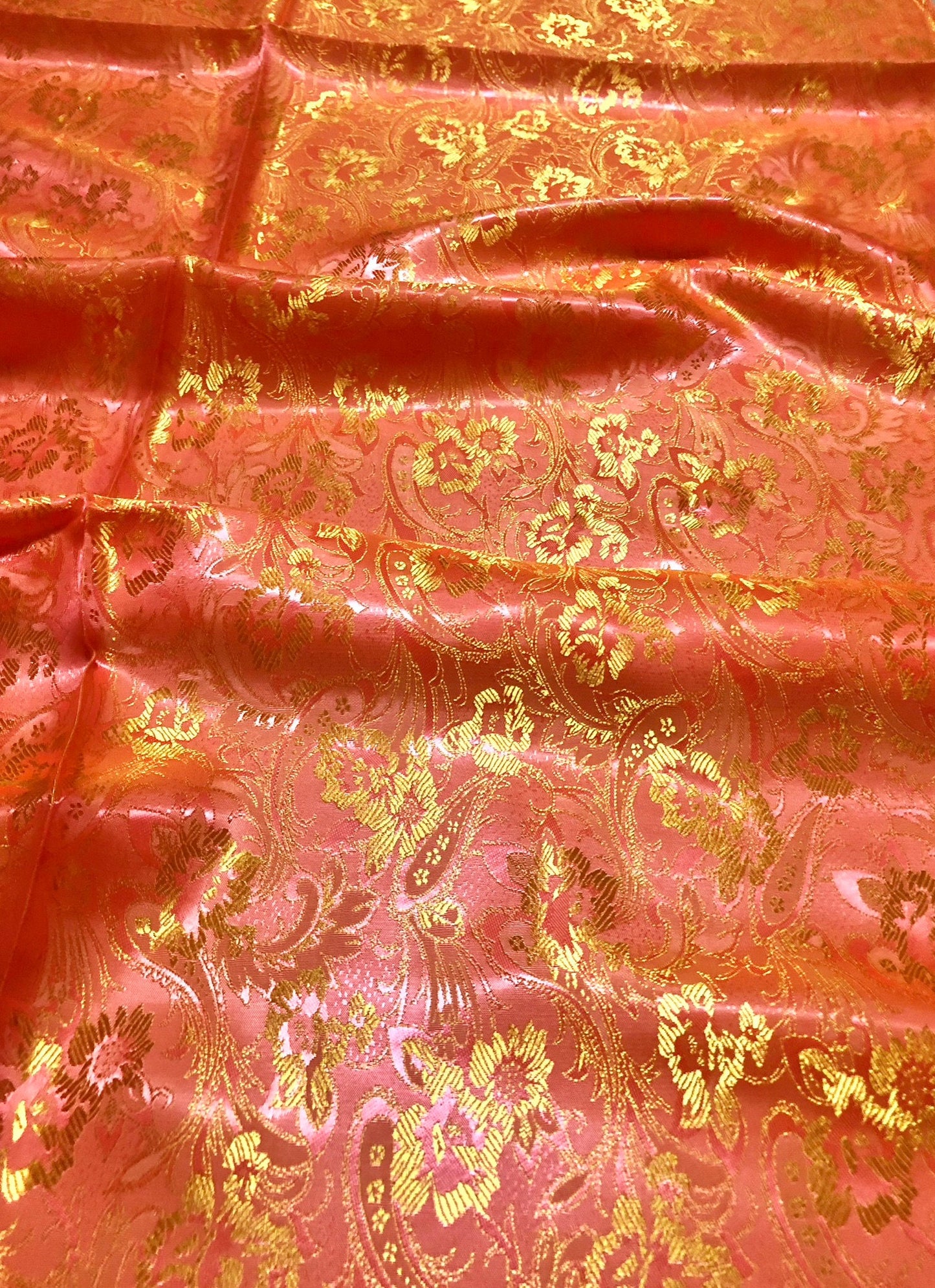 Orange Flower Silk Scarf For Her Flowers