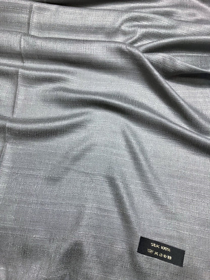 Gray Raw Thai Silk Scarf For Her