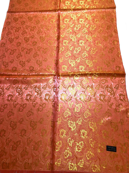 Orange Flower Silk Scarf For Her Flowers