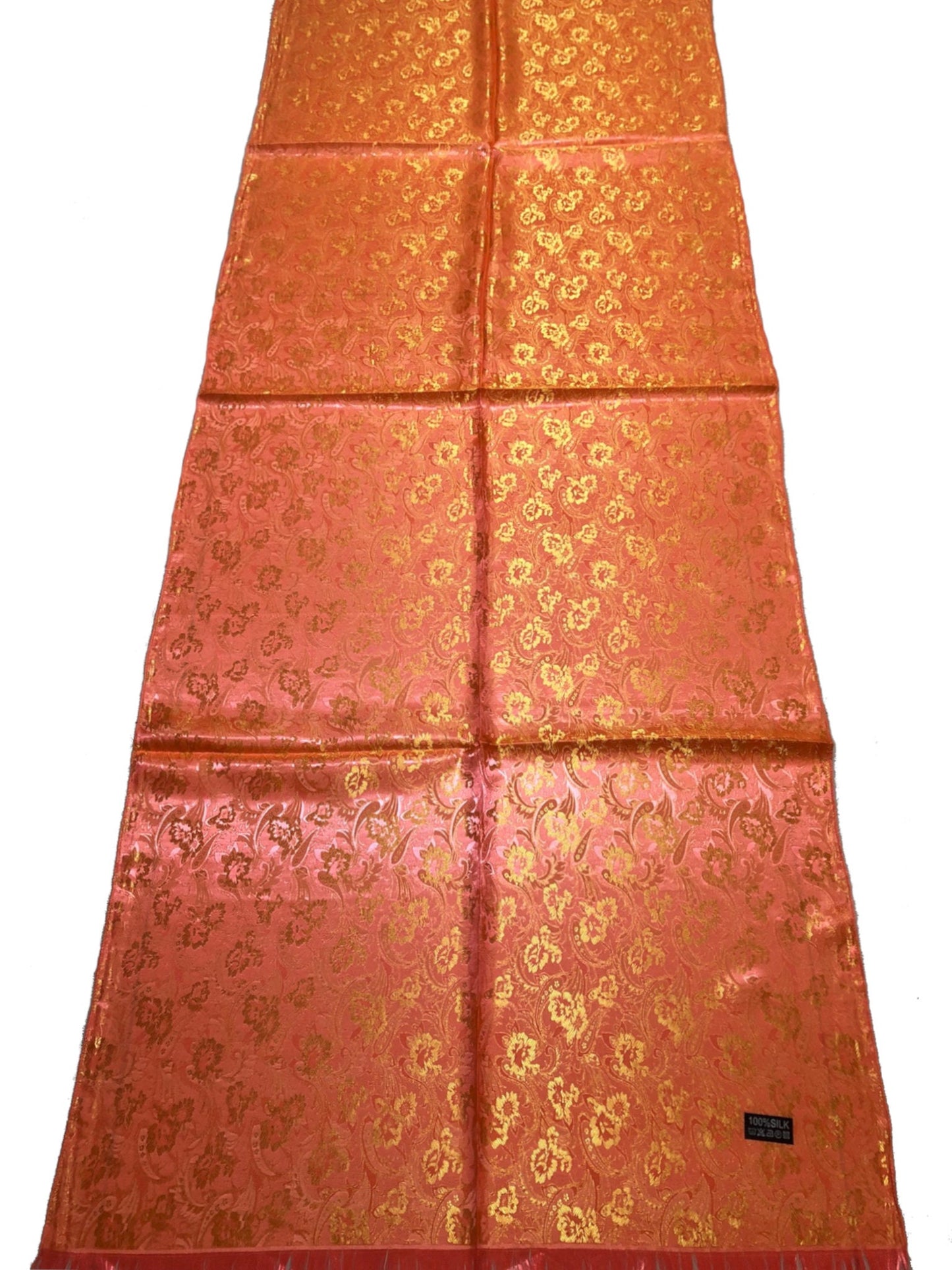 Orange Flower Silk Scarf For Her Flowers