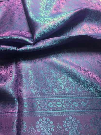 Purple Antique Pink Silk Scarf For Her