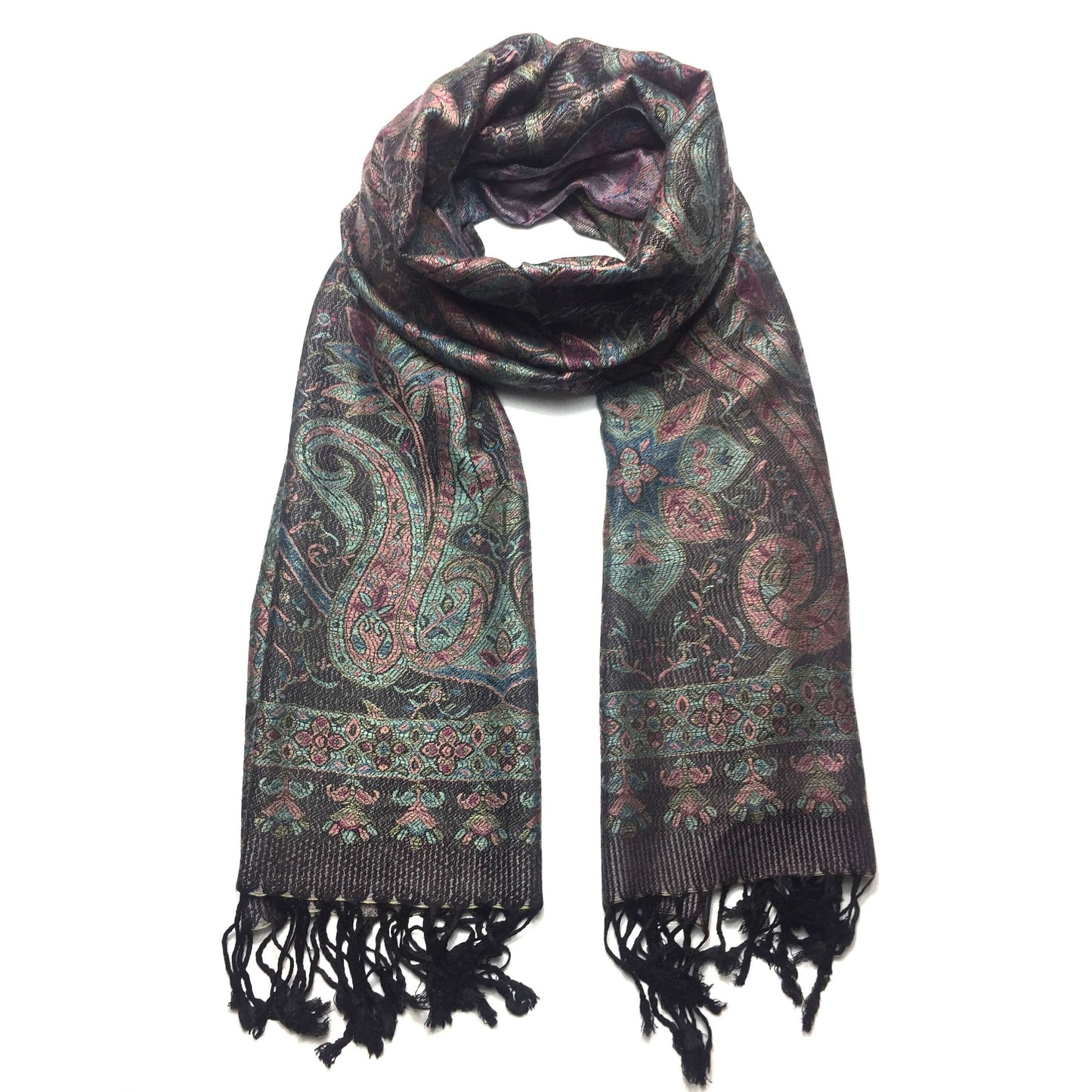 Pashmina Scarf Paisley Print For Cashmere Tribal