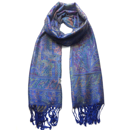 Pashmina Scarf Blue And Purple Head Wraps