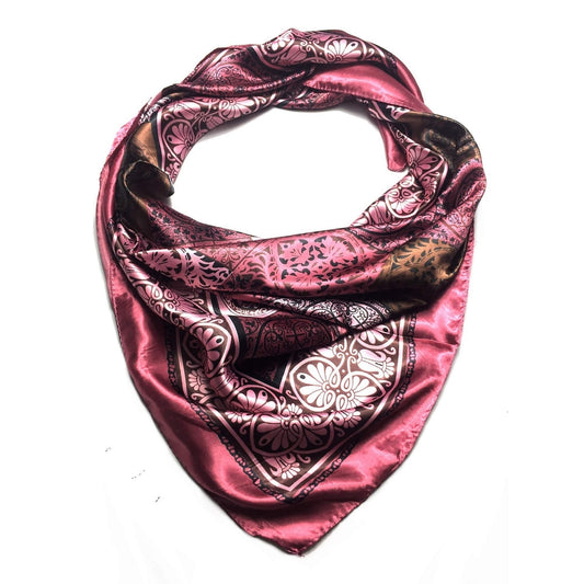 Antique pink Satin Square Scarf