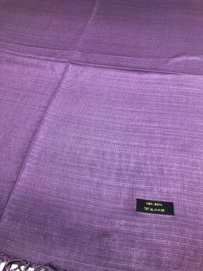 Purple Raw Thai Silk Scarf: Foulard