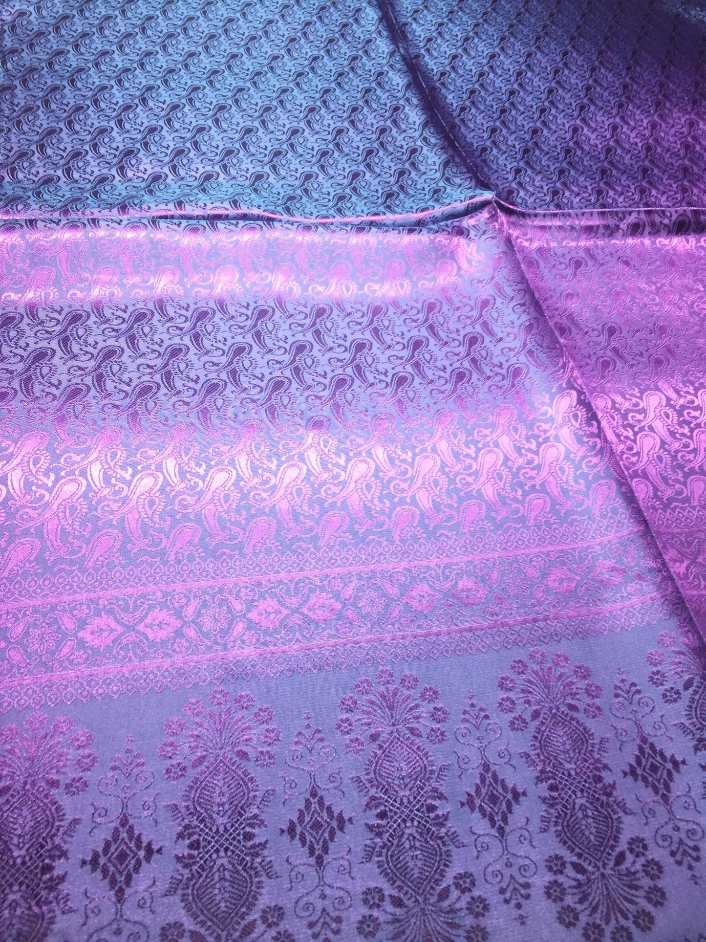 Purple Antique Pink Silk Scarf For Her