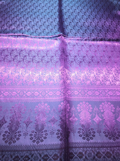 Purple Antique Pink Silk Scarf For Her
