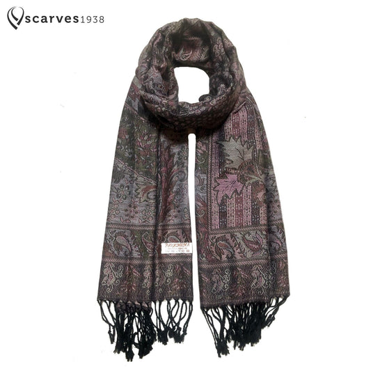 Gray Pashmina Scarf Wedding Ladies Head Cover