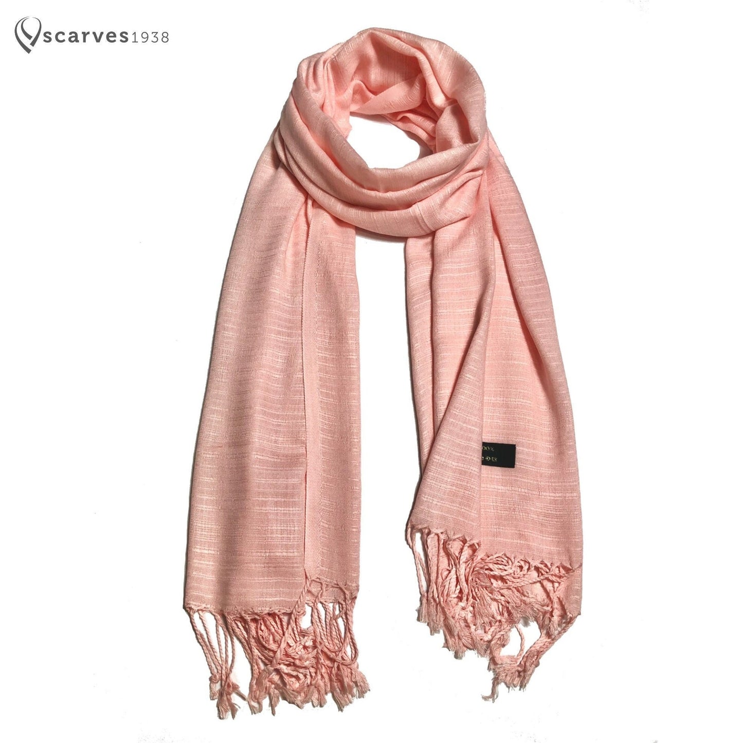 Salmon Raw Thai Silk Scarf For Her
