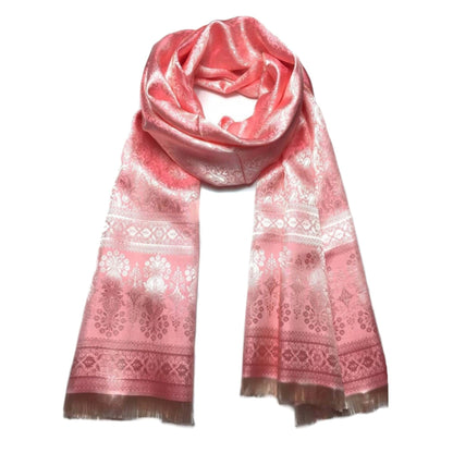 Silk Scarf Paisley Pink Gypsy Woman