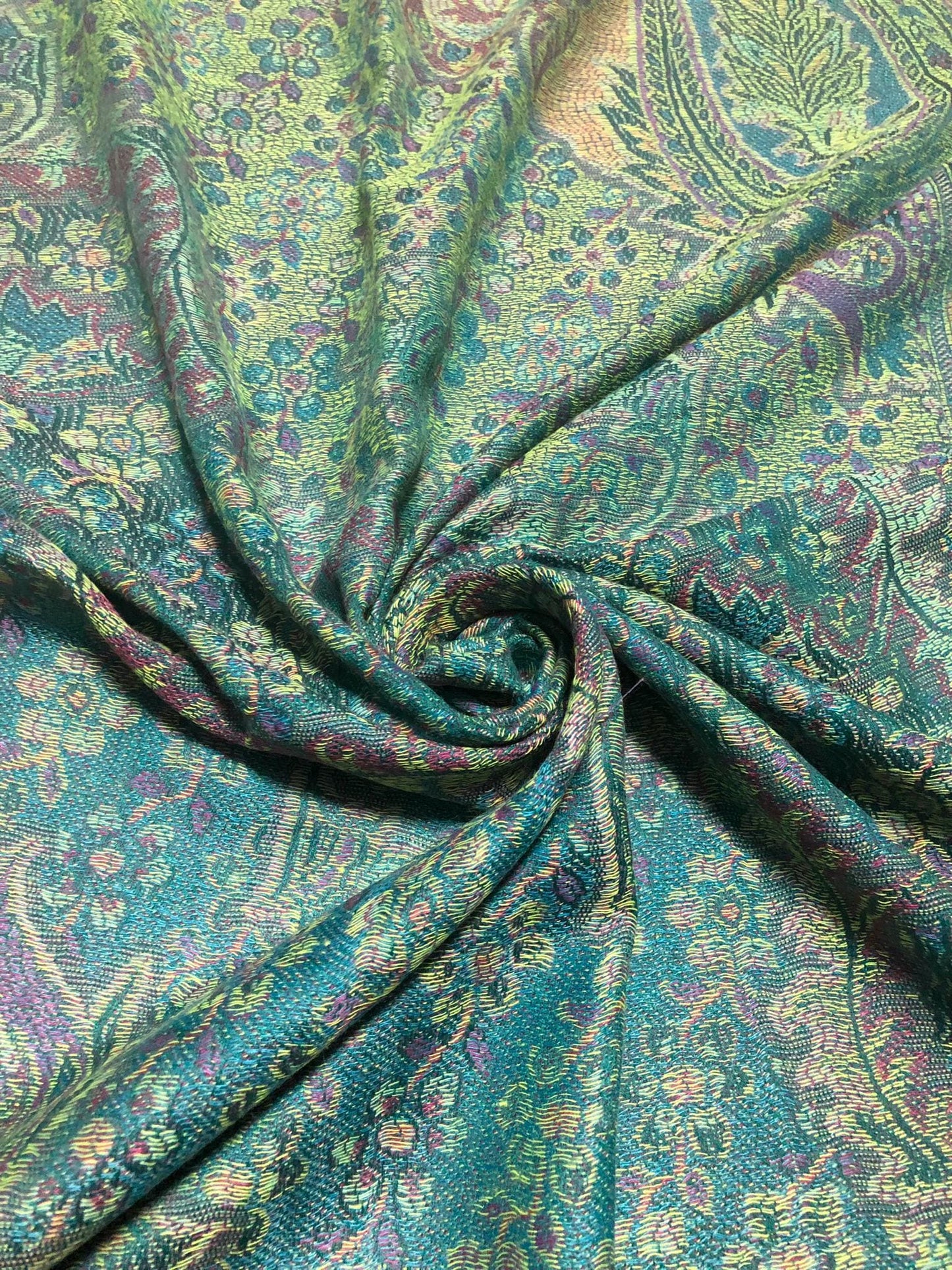 Green Deep Aubergine Pashmina Scarf Woman