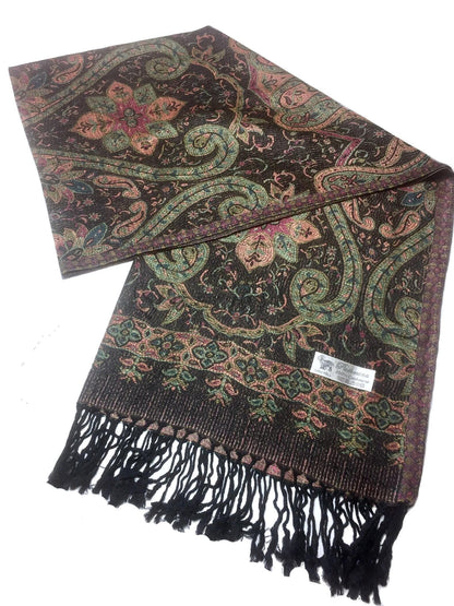 Pashmina Scarf Paisley Print For Cashmere Tribal