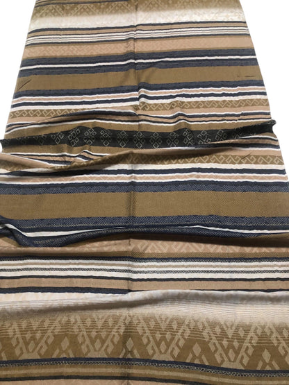 Sand Tribal Pashmina Brown Scarf Striped Pattern