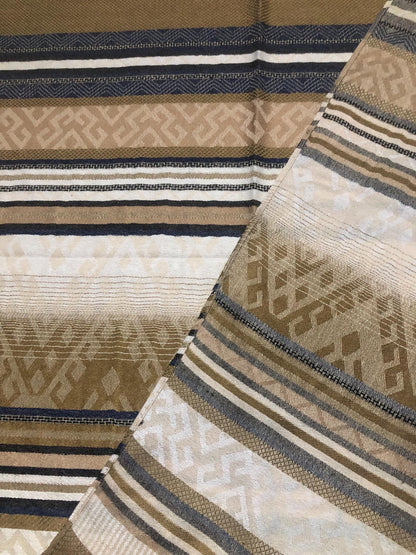 Sand Tribal Pashmina Brown Scarf Striped Pattern