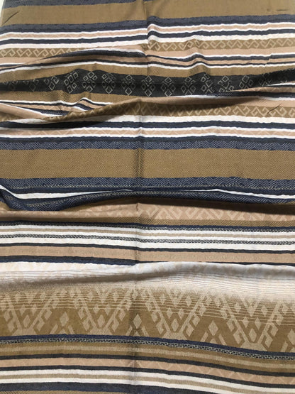 Sand Tribal Pashmina Brown Scarf Striped Pattern