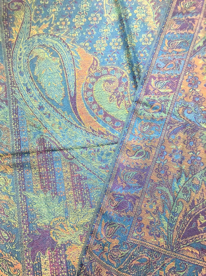 Green And Blue Pashmina Scarf Nature Wedding