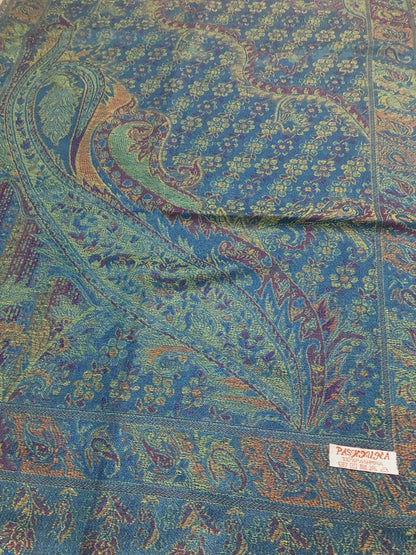 Green And Blue Pashmina Scarf Nature Wedding