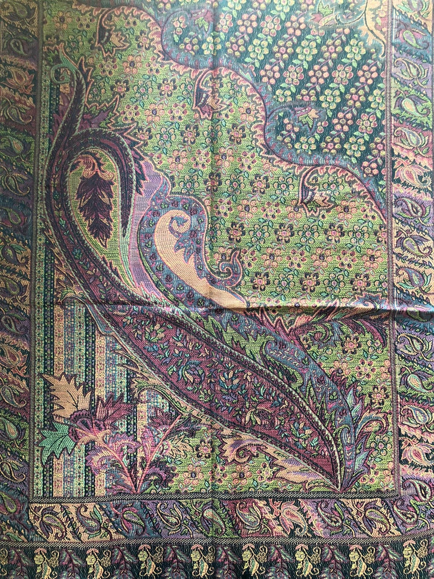 Colorful Pashmina Scarf Ethnic Paisley Flowers Gifts