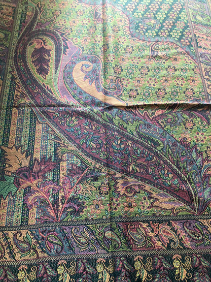 Colorful Pashmina Scarf Ethnic Paisley Flowers Gifts