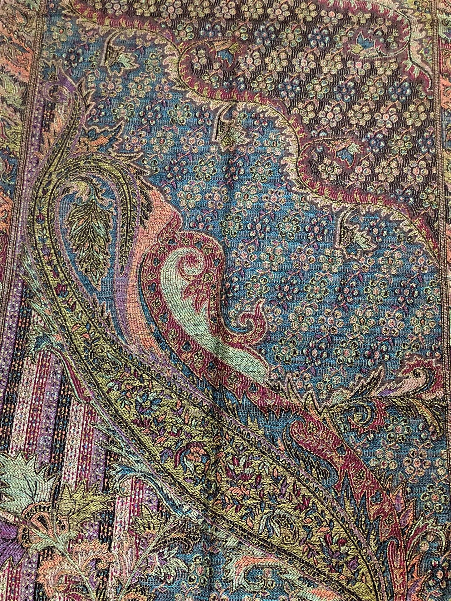 Natural Pashmina Scarf Ethnic Paisley Flowers Gifts