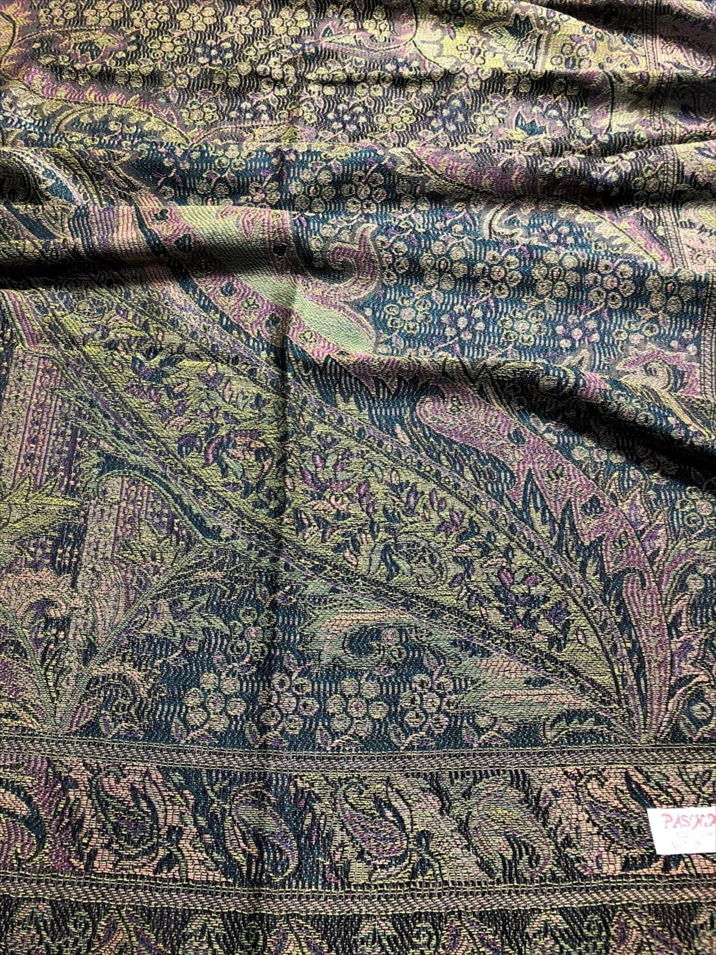 Natural Green Pashmina Scarf & Wrap Ladies