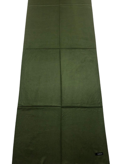 Green Military Cashmere Scarf Hair Wrap Natural