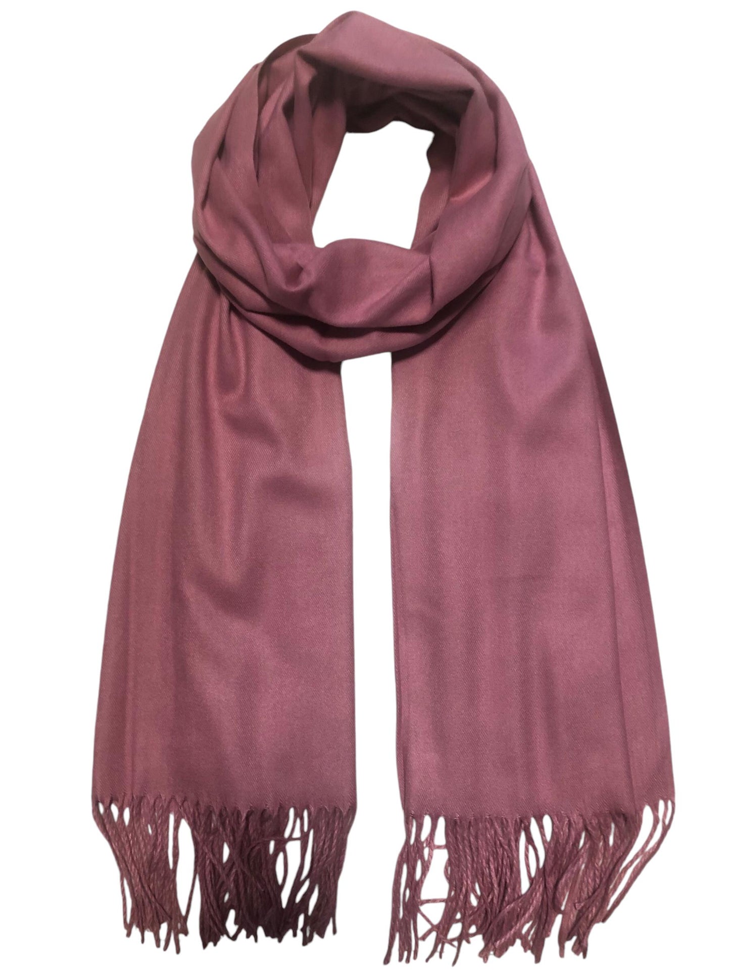 Rose Pink Cashmere Blend Wrap Women’S Scarf