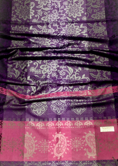 Purple And Pink Pashmina Scarf Ethnic Paisley