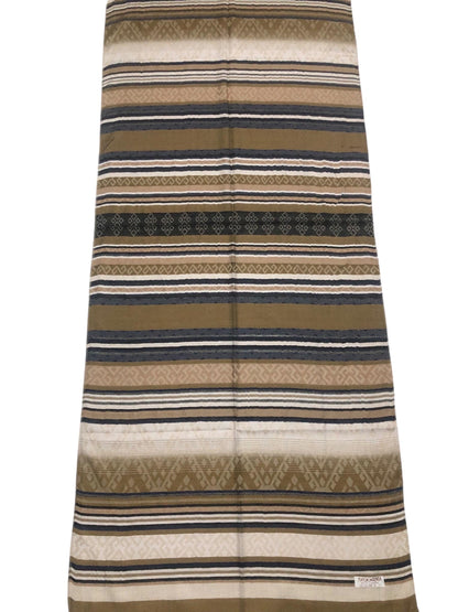 Sand Tribal Pashmina Brown Scarf Striped Pattern