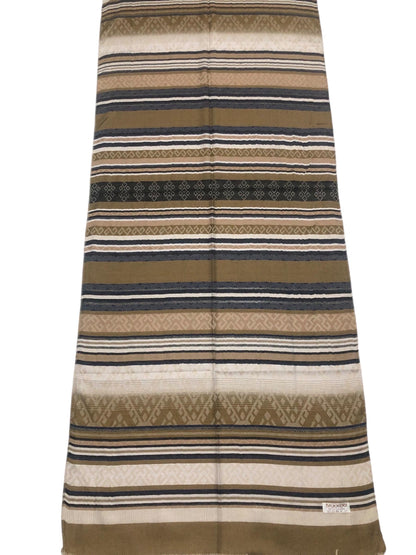 Sand Tribal Pashmina Brown Scarf Striped Pattern
