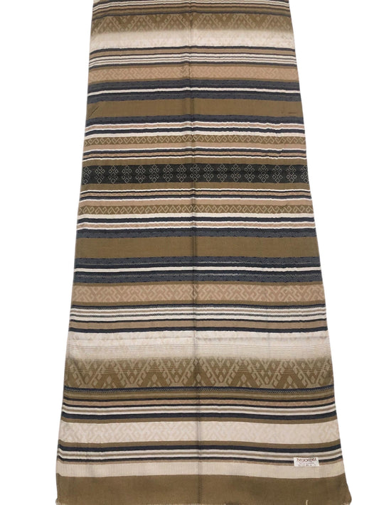 Sand Tribal Pashmina Brown Scarf Striped Pattern shawl