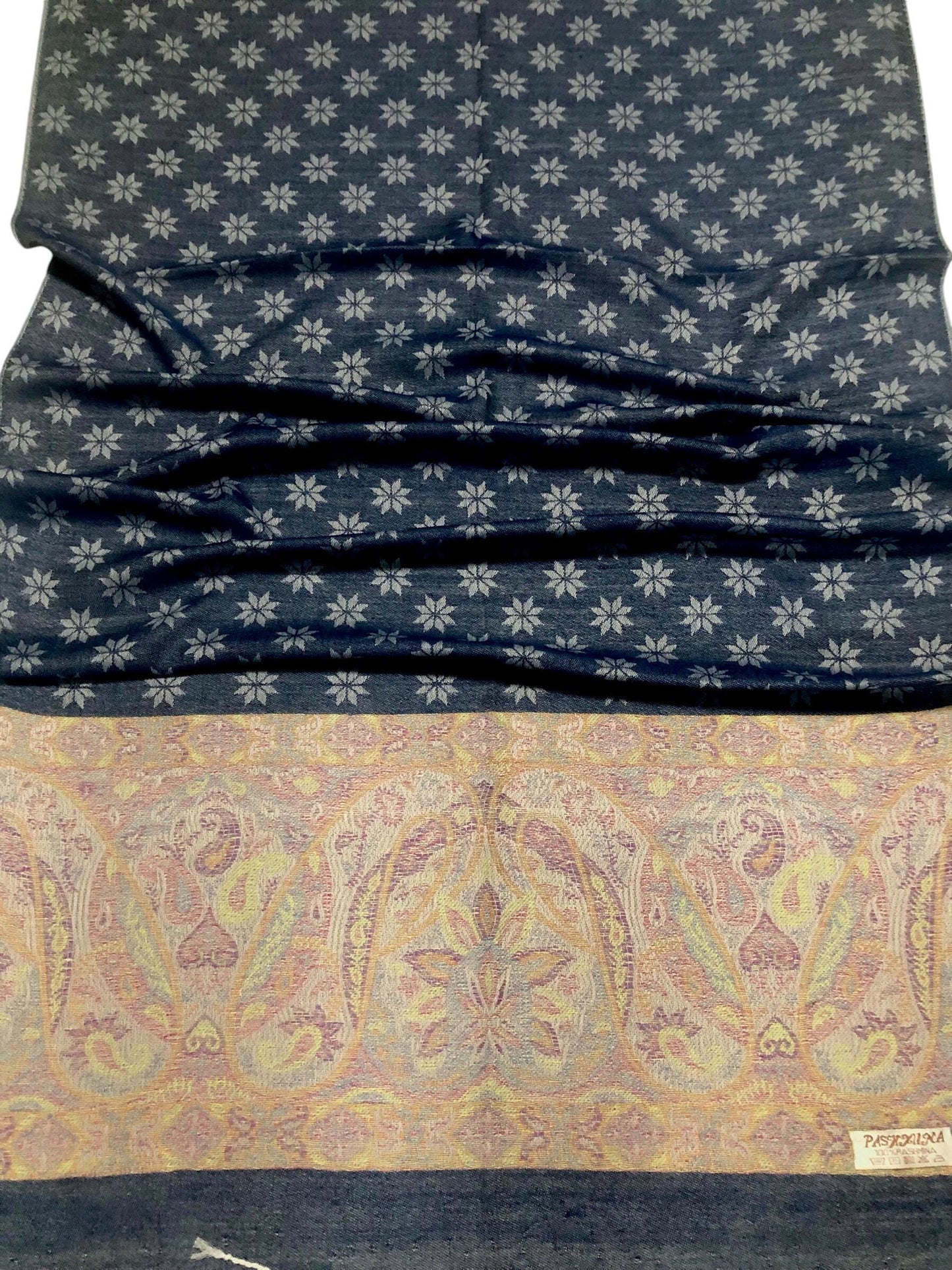 Dark Reversible Pashmina Scarf Christmas Wedding Stole