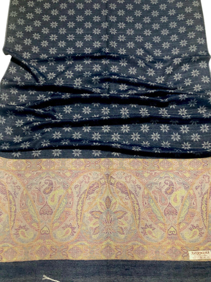 Dark Reversible Pashmina Scarf Christmas Wedding Stole