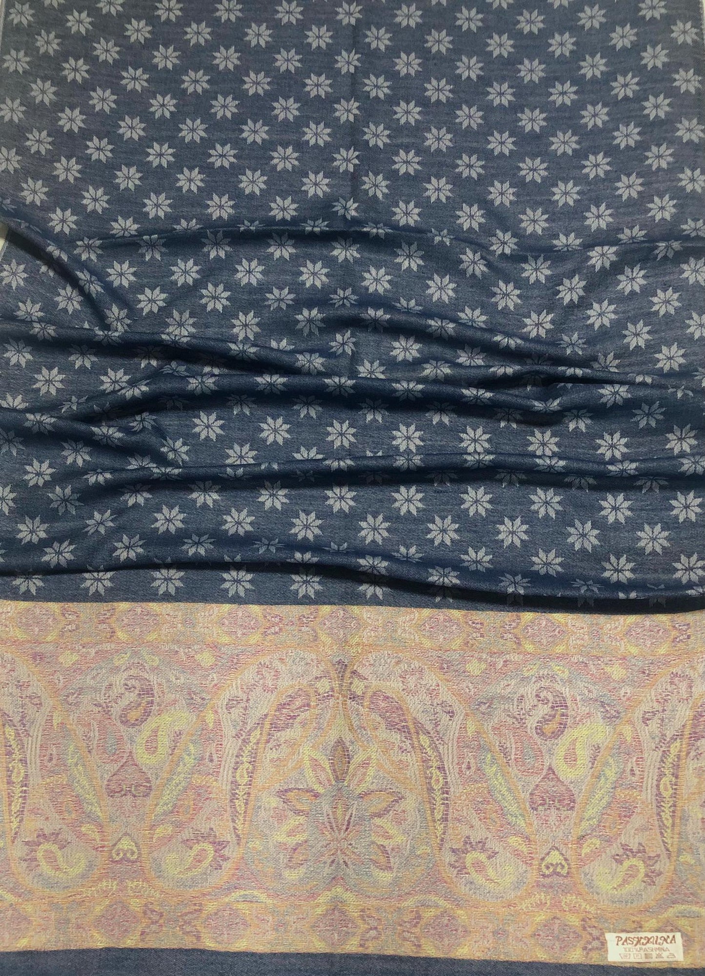 Dark Reversible Pashmina Scarf Christmas Wedding Stole