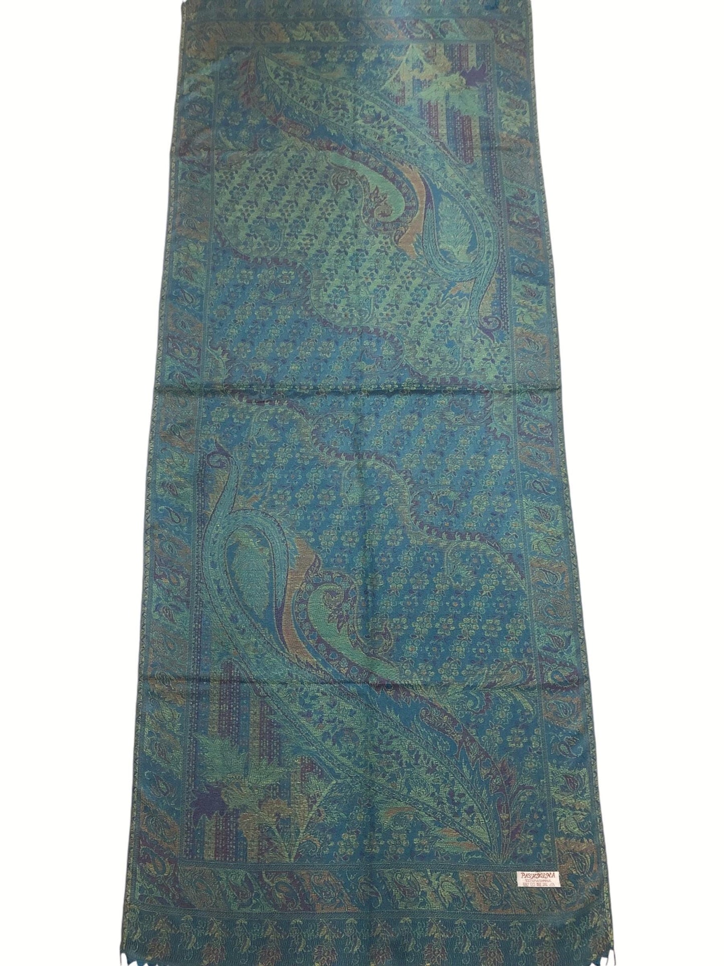 Green And Blue Pashmina Scarf Nature Wedding