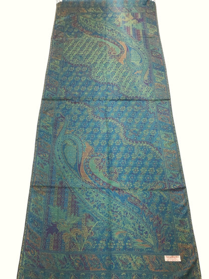 Green And Blue Pashmina Scarf Nature Wedding
