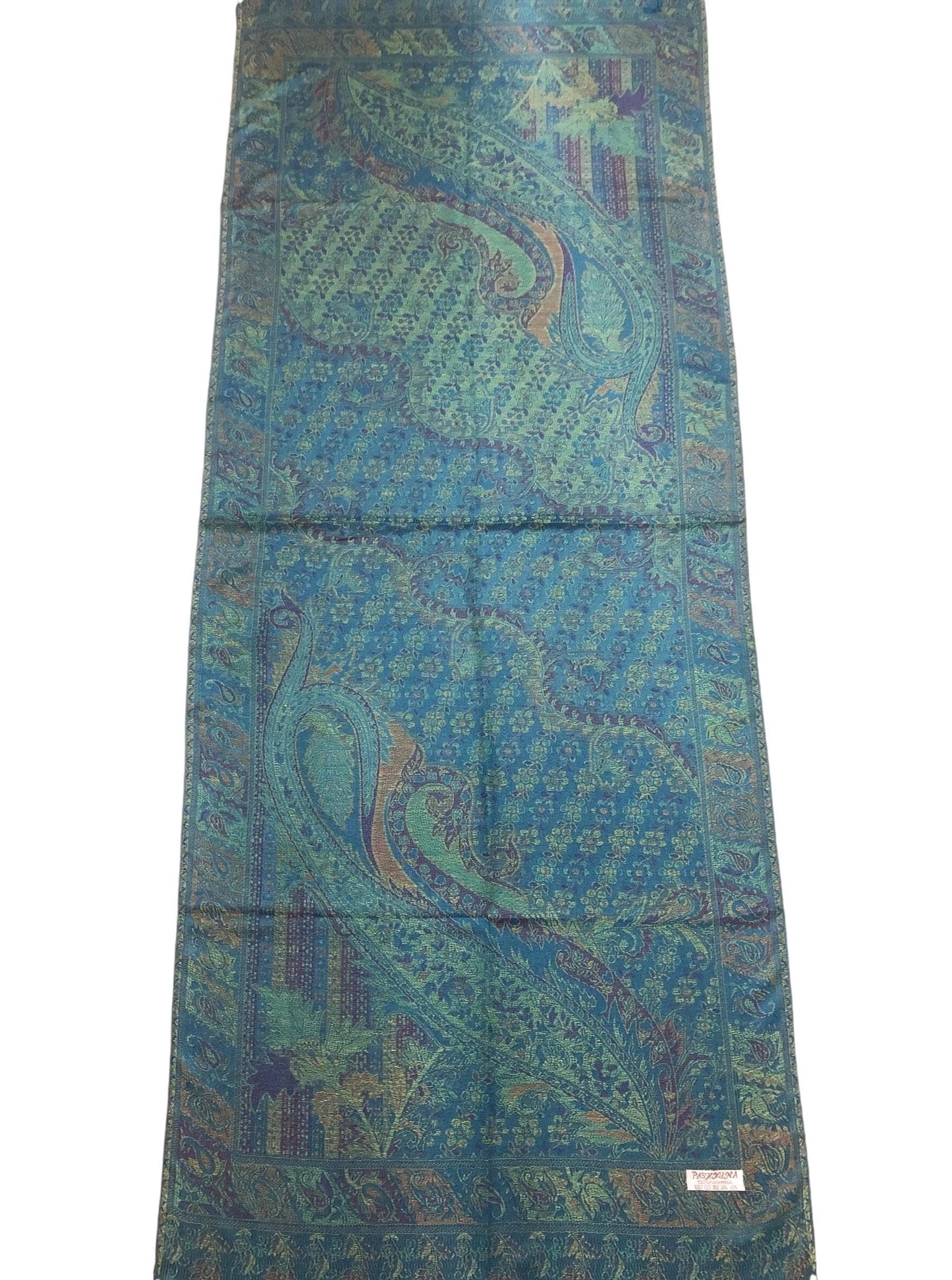 Green And Blue Pashmina Scarf Nature Wedding