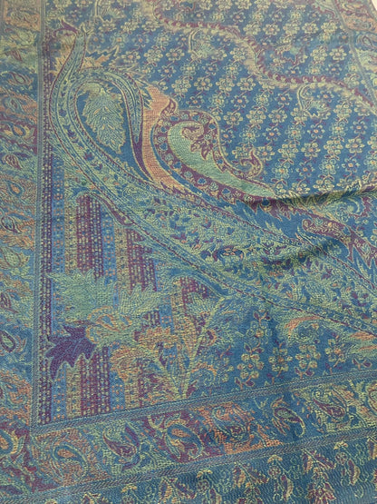Green And Blue Pashmina Scarf Nature Wedding
