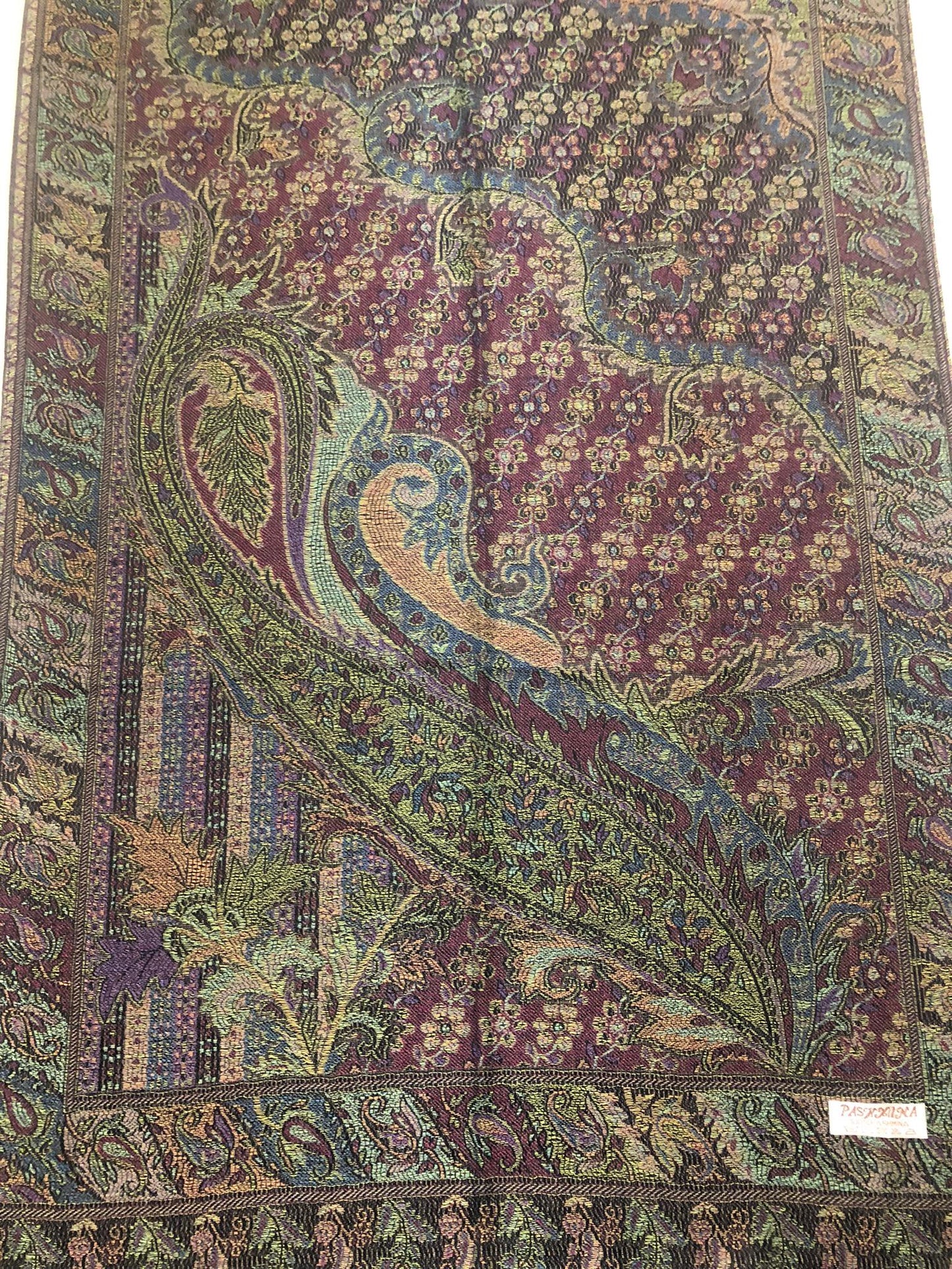 Colorful Pashmina Scarf Flowers Shawls Head Wraps