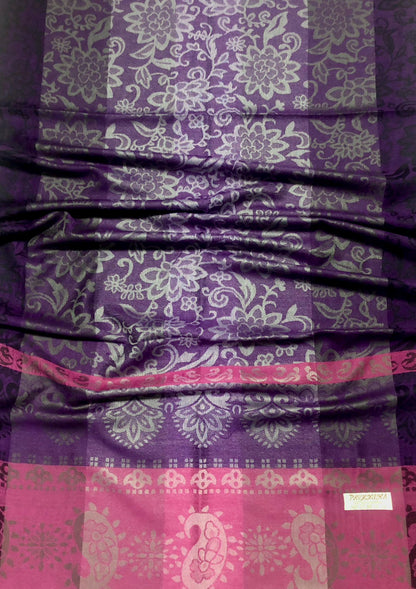 Purple And Pink Pashmina Scarf Ethnic Paisley